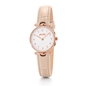 Lady Club small case pink leather strap watch-
