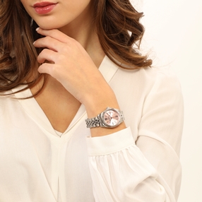 Eternally Mine bracelet watch with pink dial-