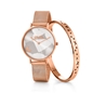 Stargaze Rose Gold Plated Mesh Bracelet Watch Set -